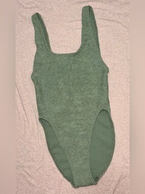 ASOS DESIGN Olive Green textured bodysuit